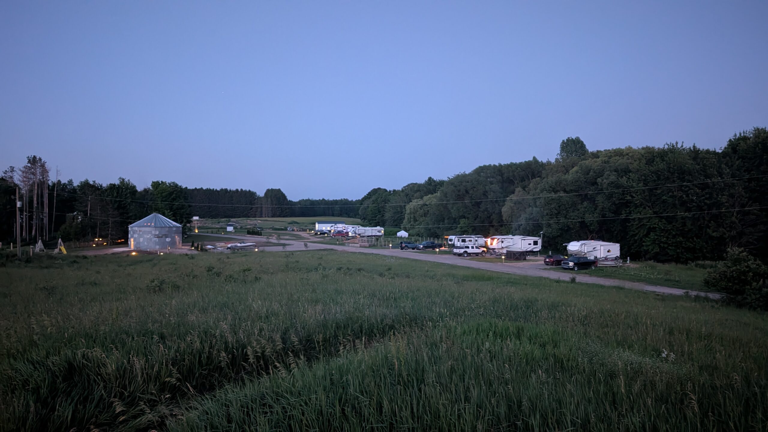 Bear Woods Resort - RV at night